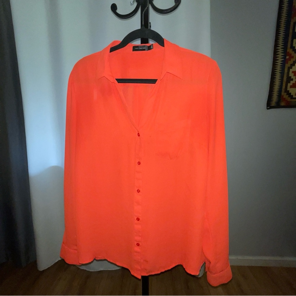 The Limited Bright Orange Blouse